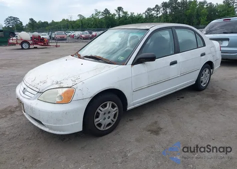 2001 Honda Civic Lx from USA, damaged, VIN 2HGES165X1H603786